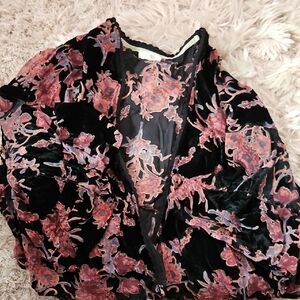 Floral Velvet Burnout Jacket